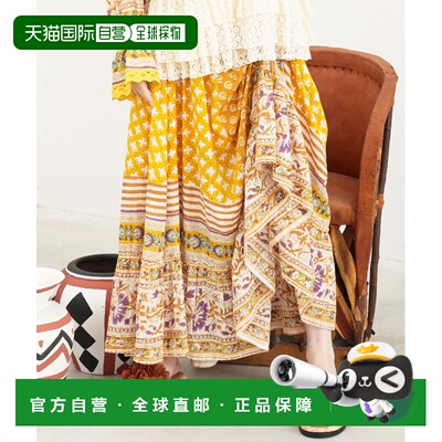 日本直邮CAYHANE 女士 民族风手印印花长裙 ILL6111