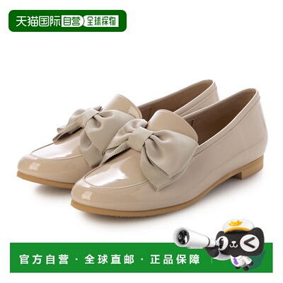 日本直邮日本直邮Bridget Birkin 561620 圆缎带乐福鞋（米色漆皮