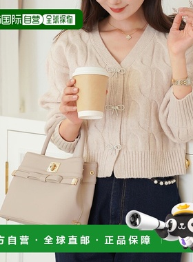 1h可退 日本直邮le reve vaniller 女士前襟蝴蝶结手提包 lvn9421