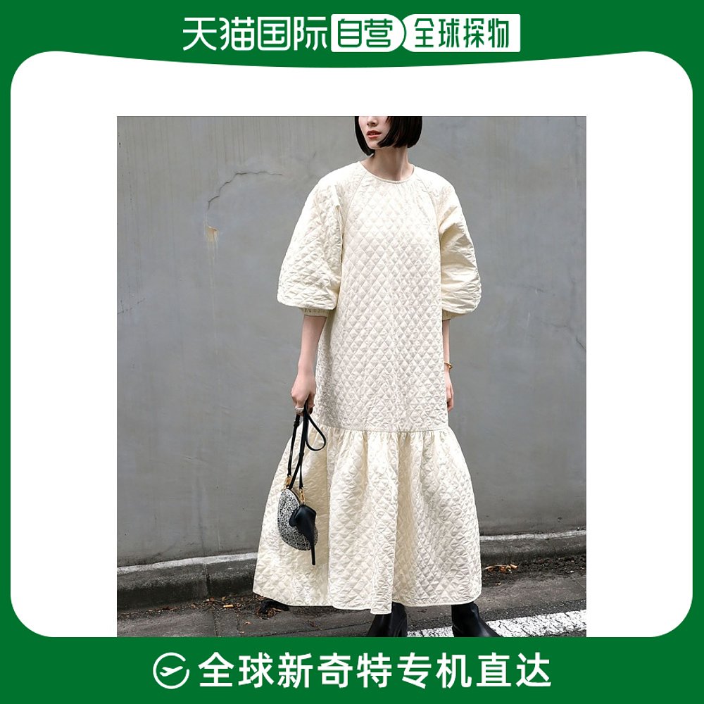 日本直邮ELFRANK 女士轻薄保暖长袖连衣裙 秋冬新款 洗得了 袖口