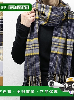 日本直邮Johnstons 运动格纹美利奴羊毛围巾 格纹图案 羊毛 女士