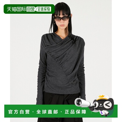 日本直邮PRANK PROJECT 女装 高品质羊毛 垂坠交叉设计上衣 31252