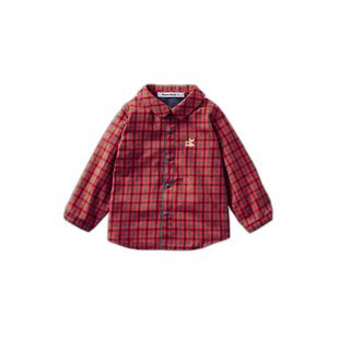 日本直邮日潮 familiar 柔软亲肤时尚格纹儿童衬衫