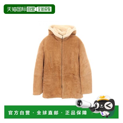 日本直邮中古YSL圣罗兰男A级95新mouton coat羊羔绒大衣羊毛外套
