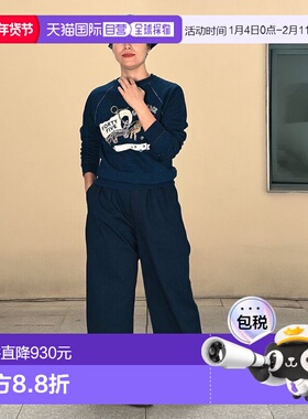 1h可退 日本直邮45R 马车印花908款卫衣靛蓝色 深色 T恤高档潮流