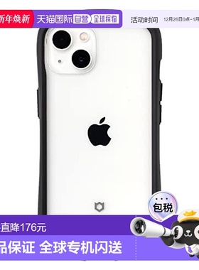 【日本直邮】Hamee iFace  iPhone 13手机透明壳 钢化玻璃 黑色