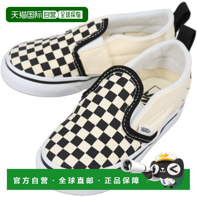 日本直邮Vans 经典款 Slip-On V 棋盘格纹童鞋 (VN0A34885GX) -图片