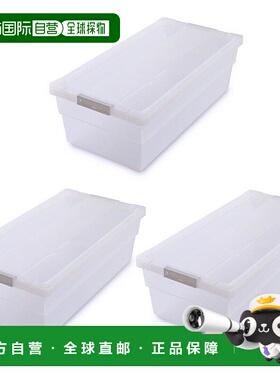 【日本直邮】IRIS OHYAMA 漫画书库存架 CMS-23×3 白色/透明 收