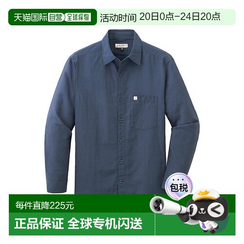 日潮跑腿Montbell蒙贝欧男长袖衬衫KAMICO藏蓝通勤BKNV XS2104492