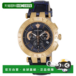 日本直邮Versace 男士/女士手表 Chrono Leather Belt Watch VERQ