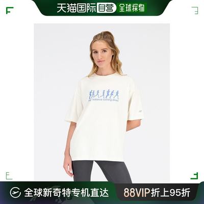 日本直邮New Balance 女士NB Athletics宽松短袖T恤 现代感设计