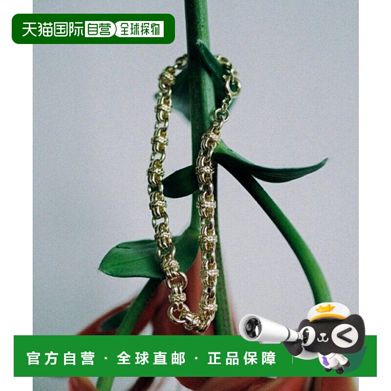 1h可退 日本直邮LIDNM 男装 14KGP镀银925 手链 环形设计灵感源自