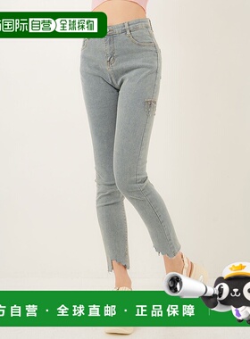 1h可退 日本直邮夢展望Diable baiser女士闪石装饰修身弹力牛仔裤