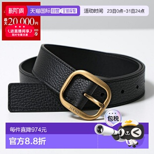 皮带 E619Z26X53 女士真皮 日本直邮LOEWE 黑 SOFT 1206 ROUNDED