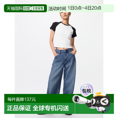 日本直邮UNIQLO女款牛仔裤479000-67优衣库直筒裤