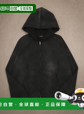 1h可退 日本直邮LUCY男装宽松短拉链连帽卫衣半袖春秋款 LU26SS01