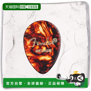 【日本直邮】芬德 358 型经典赛璐珞拨片 - 12 片装 中号