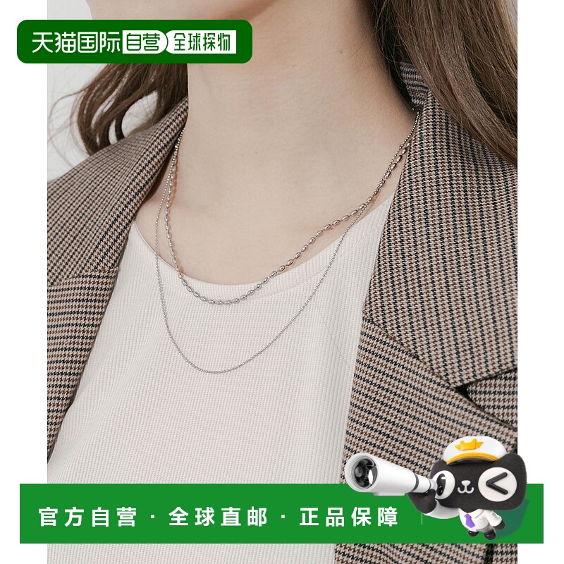 1h可退 日本直邮SMELLY 女士不锈钢球链 两件套项链 SMA62PF040