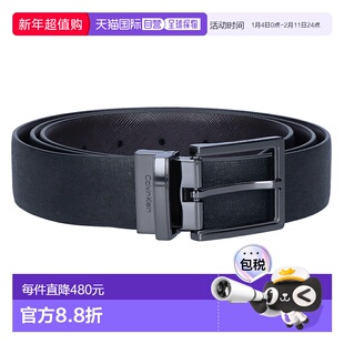 日本直邮Calvin Klein凯文克莱双面皮带正品11CK010027黑棕