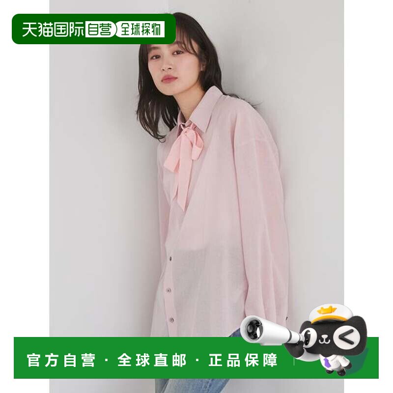日本直邮Mila Owen 带飘带透明大衬衫 LPNK