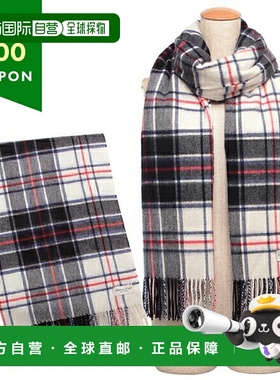 日本直邮Johnstons 围巾白色多色女士 JOHNSTONS WA000056 KU0128