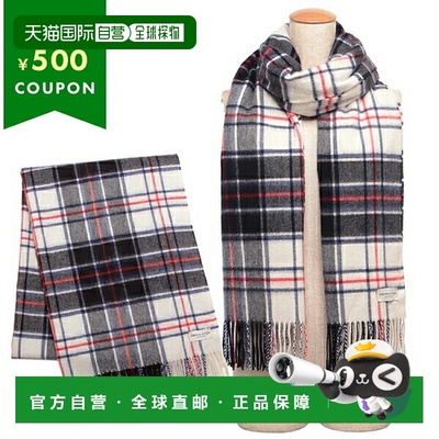 日本直邮Johnstons 围巾白色多色女士 JOHNSTONS WA000056 KU0128
