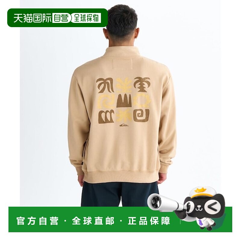 日本直邮Quiksilver SUN FLOW SWEAT HZ半拉链抓绒男士卫衣 [0412