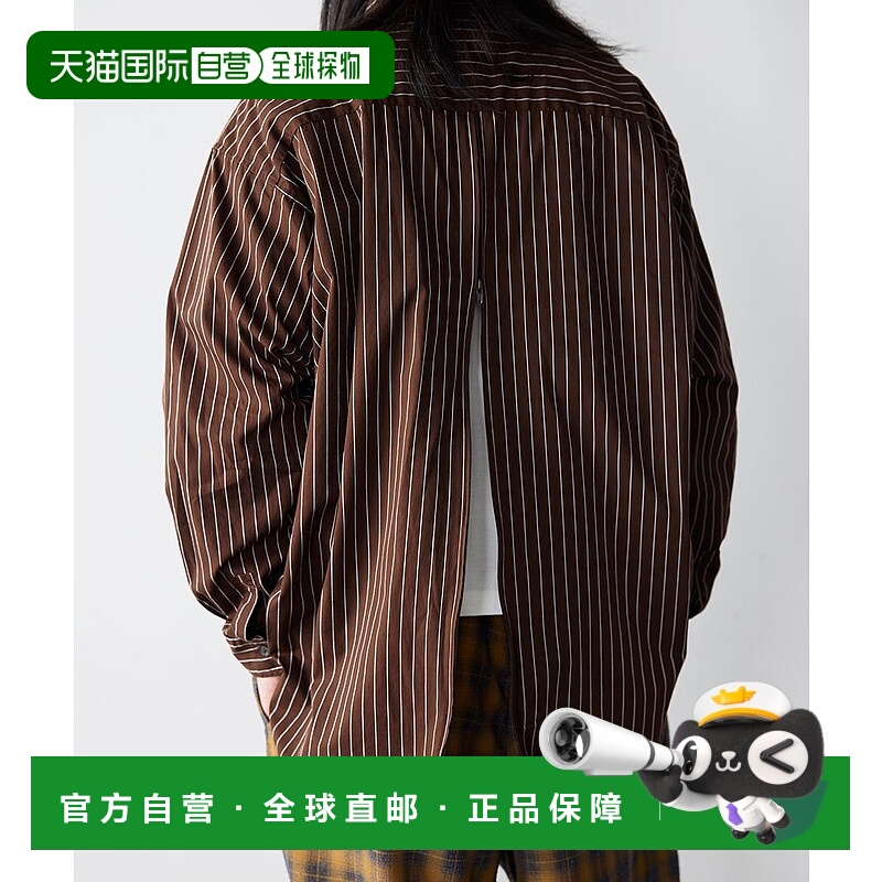 1h可退 日本直邮BEAMS 男装 宽松剪裁 后背拉链 棉质休闲衬衫 111