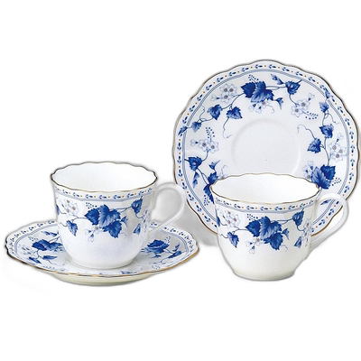 Narumi鸣海 Solaria双人下午茶咖杯碟套装 咖啡杯和碟子2对200cc