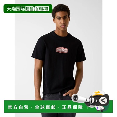 日本直邮GUESS牛仔裤常规版型注册商标内搭上衣T恤 JBLK