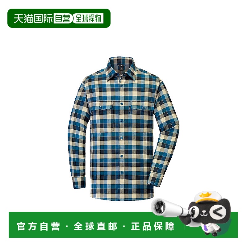 日潮跑腿Montbell蒙贝欧男小众衬衫拼色时尚百搭简约复古1114332