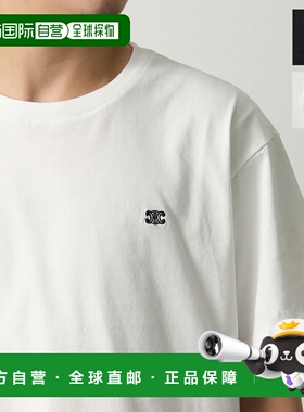 日本直邮CELINE T恤 2X04I671Q.38AW 男士短袖 Triomphe 刺绣圆领