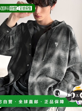 1h可退 日本直邮Java 男装 复古格纹衬衫连帽外套 jo1010047