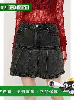 日本直邮SLY J/W OVER DYE 短裙 [SL3994EW028790] 黑色裙子a字裙