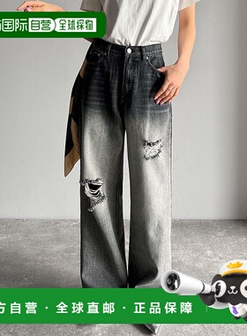 1h可退 日本直邮Java女士2色渐变破洞宽松牛仔裤 jv0909007新款