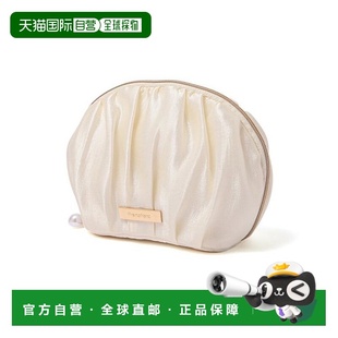1h可退 日本直邮Francfranc 珍珠雪纺小包 S 珍珠白化妆包