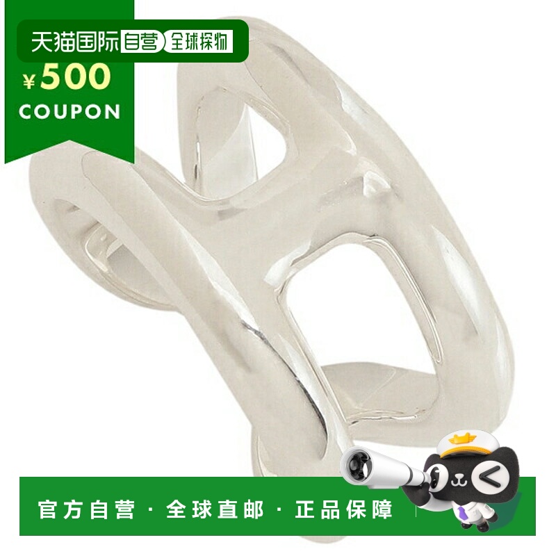 日本直邮Hermes 戒指 Osmos PM H Logo 银色 女款 HERMES H102539