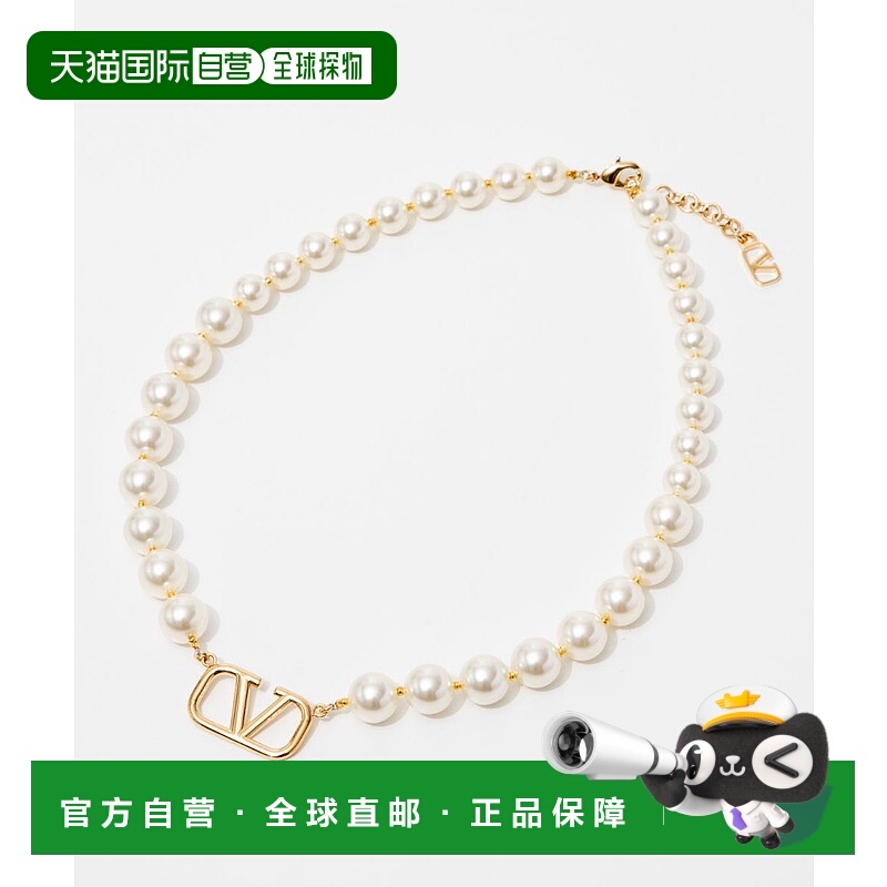 日本直邮VALENTINO 4W2J0P13UXM 项链 VLOGO 签名珍珠 女士配饰 V