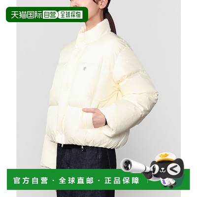 1h可退 日本直邮GYMPHLEX 女士 宽松短款羽绒外套 双拉链配色刺绣