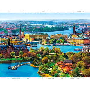 【日本直邮】Appleone益智拼图北欧风光斯德哥尔摩旧街500片38x53