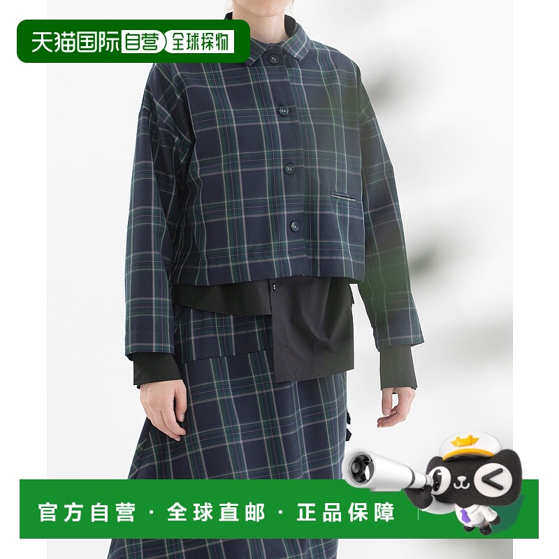 1h可退 日本直邮nop de nod 女士可穿前后两面格纹短款外套 25150