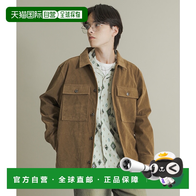 1h可退 日本直邮SENSE OF PLACE 男装 宽松版型 仿皮外套 双口袋