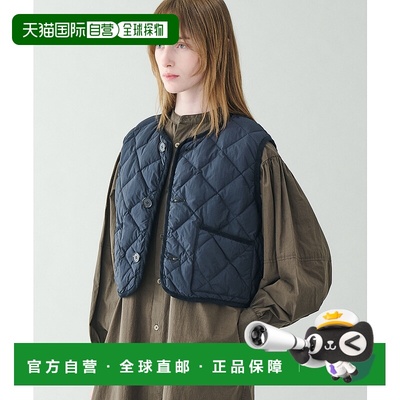 1h可退 日本直邮GYMPHLEX 女士 尼龙绗缝短款羽绒背心 立领 双贴