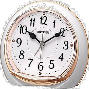 【日本直邮】RHYTHM 闹钟 リフレR665 8RE665SR13 粉色 卧室 房间