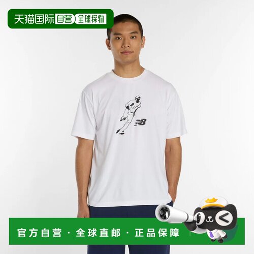 日本直邮NEW BALANCE MT61V7X5 男款 运动T恤 白色 NEW BALANCE T