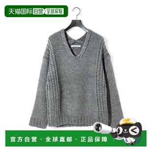 1h可退 日本直邮MIDIUMISOLID 女士宽松V领针织套头衫 4127001