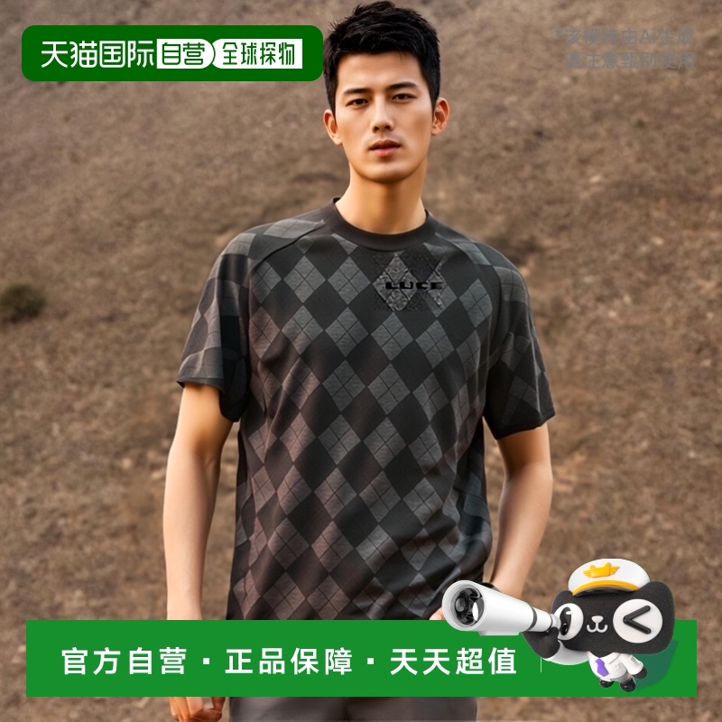 日本直邮LUCENT UNI 短袖T恤 黑色网球T恤 XLH1989