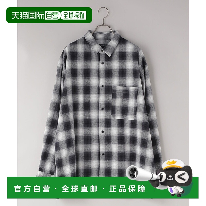 1h可退 日本直邮LOWRYS FARM 男女同款 微起毛 格子长袖衬衫 秋冬