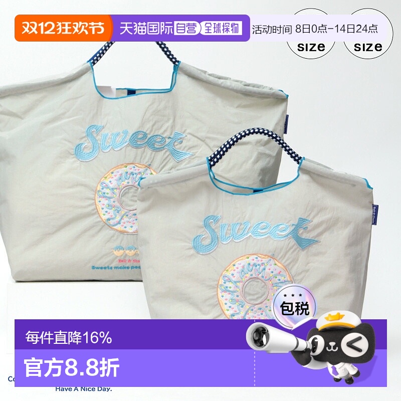 日本直邮ball&chain 女士大容量手提包轻便刺绣购物袋 M/L码