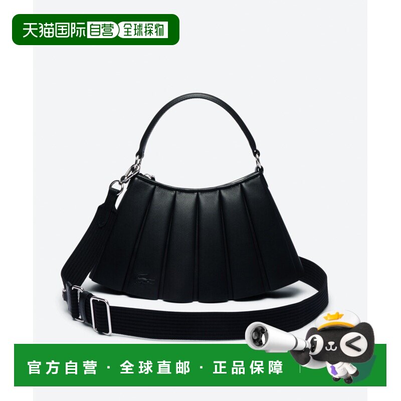日本直邮LACOSTE 女士网球裙风格褶皱皮革单肩包 NU5011DP手提包图片